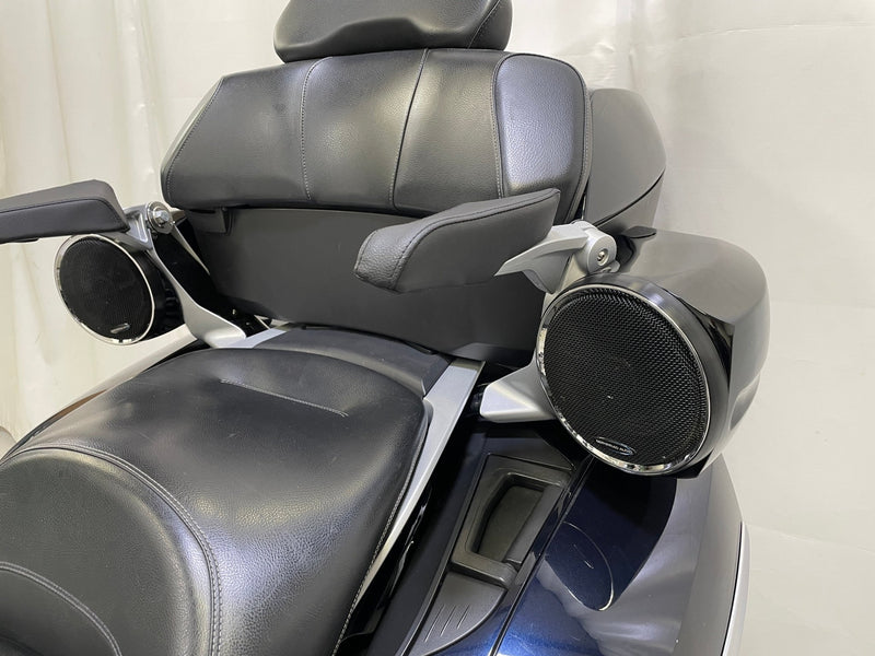 Stage 3 - BMW K1600GT GTL w/ Top Case or Armrests. Front & Rear Speaker Upgrade Package. Cicada Audio 5 1/4" Front & Infinity Kappa Perfect 6 1/2" Rear with Kappa Perfect 4 Channel Amplifier. Plug and Play - Motorrad Audio