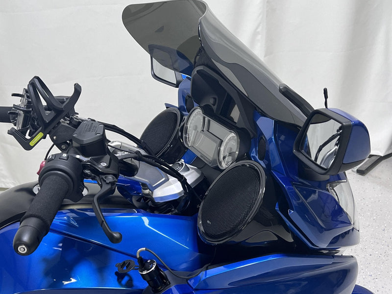 Stage 4 - 2011-2021 BMW K1600GT GTL w/ Top Case Front & Rear Speaker Upgrade Package. Infinity Kappa Perfect 6 1/2" Front & Rear with Kappa Perfect 4 Channel Amplifier. Plug and Play - Motorrad Audio