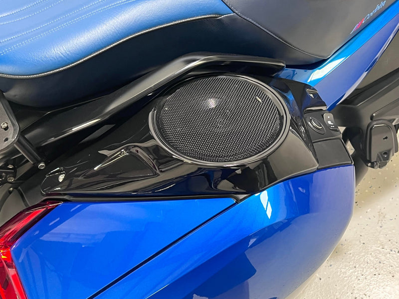 Stage 4 - 2018-2021 BMW K1600B & Grand America Front & Rear Speaker Upgrade Package. Infinity Kappa Perfect 6 1/2" Front & Rear with Kappa Perfect 4 Channel Amplifier. Plug and Play - Motorrad Audio