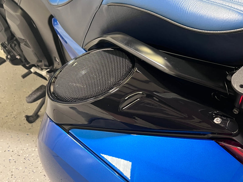 Stage 4 - 2018-2021 BMW K1600B & Grand America Front & Rear Speaker Upgrade Package. Infinity Kappa Perfect 6 1/2" Front & Rear with Kappa Perfect 4 Channel Amplifier. Plug and Play - Motorrad Audio